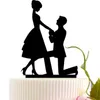 웨딩 케이크 카드 블랙 로맨틱 한 신부 신랑 케이크 삽입 장식 씨 부인 웨딩 파티 액세서리 HHA744