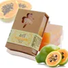 Natural Organic Herbal Green Papaya Whitening Handmade Soap Lightening Skin Remove Acne Moisturizing Cleansing Bath Soap