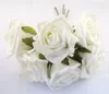Freier Verschiffen Großverkauf 6.5cm Farbe Elfenbein EVA Rose Blumen-Blumenstrauß / Drahtschaft / Hochzeit Blume (72pcs / Lot) 0267001005