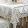 Europe nappe brodée de luxe table à manger couverture de table en dentelle tissu épais velours d'or rétro maison couverture de chaise en tissu T200107