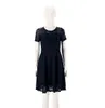 Aftonklänning Yousef Aljasmi Crew Neck Knee-Length Paneled Zipper Temperament Fashion Round Neck Kortärmad Lace Dress