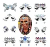 Strass festival Gezicht juwelen sticker Fake Tattoo Stickers Body Glitter Tattoos Gems Flash voor Muziek Festival Party Make-up XB1