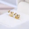 Fashion- charm drop earring with crystal knot diamond 1cm for women wedding jewelry gift Free shipping PS6744