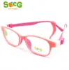 SECG optique enfants lunettes cadre TR90 Silicone lunettes enfants flexibles protection enfants lunettes dioptrie lunettes caoutchouc8063676