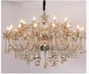 Pendurado frete grátis Champagne candelabro de cristal moderna lâmpada decorativa lustres de cristal Decoração LED Lustres Iluminação