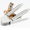 Garlic Cutter Presses Tools Stainless Steel Garlics Presser With Handle Kitchen Ginger Squeeze Fruit Vegetable Crusher Cooking BH2814 TQQ