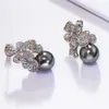 gray pearl drop earrings