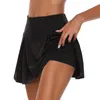VERTVIE Летние шорты для бега Женщины 2 В 1 Quick Dry Yoga Shorts Gym сыпучих Спорт дышащая тенниса юбка девушки Pantskirt