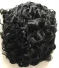 Sistema di capelli da uomo Posticci per uomo Capelli ondulati Parrucchino pieno di pizzo Colore nero Sostituzione dei capelli umani vergini indiani Remy per uomini neri4109306