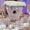 Flores stents 68 cm de altura acrílico flor rack cristal mesa casamento estrada folha peça central do casamento evento festa decoração eea16558042582