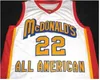 Anpassade män ungdomskvinnor vintage #22 Carmelo Anthony McDonald S All American Basketball Jersey Size S-4XL eller Custom något namn eller nummer Jersey