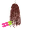 Tress italien bouclés avec tissage d'eau cheveux tressés 18 pouces cheveux de tresse avec tissage d'eau synthétique Ombre couleur bordeaux Marle4202343