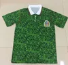 Camisas de futebol da Copa do Mundo do México de 1994 Retro Edition Casa verde Camisa de futebol da seleção nacional Uniforme de futebol de manga curta