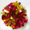 Cheerleading 50g Cheerleader Dancing Pompoms (10 Pieces/lot) Metallic Pom Poms Color Can Free Combination Handle Choose1