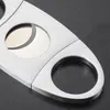 Stainless Steel Cigar Cutter Knife Portable Small Double Blades Cigar Scissors Metal Cut Cigar Devices Tools Smoking Accessories DBC BH3499