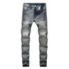 jeans degli uomini design originale Slim moto pantaloni in denim hip hop afflitto i jeans strappati moda magro