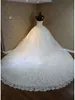 2020 Elegant Luxury Lace Bröllopsklänning Vintage Plus Storlek Bollkakor Vestido de Noiva Crystal Bröllopsklänningar Robe de Mariage New