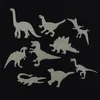 9pcs/set 3D Creative Plastic Luminous Dinosaurs Wall Stickers Glow In Dark Dinosaurs Decorative Sticker for Baby Children Room