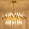 Gold Moderne Glas Kronleuchter Beleuchtung Wohnzimmer Esszimmer LED Hängen Leuchte Luxus Dekoration Lampen AC 90-265V