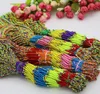 Pulseira meninas luxo colorido colorido infinito bracelete artesanal jóias trança cordão costa trançada amizade braceletes GB1574
