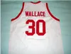 Personalizado Homens Jovens Mulheres # 30 RASHEED WALLACE GRATZ College Basketball Jersey Tamanho S-4XL ou personalizado qualquer nome ou número Jersey