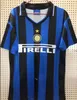 09 10 الميليو J.Zanetti Inter Retro Soccer Jerseys 97 98 99 Djorkaeff Sneijder Milano Classic Maglia 2002 2003 خمر كرة القدم جيرسي لك