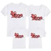 Familj matchande kläder nyår sommartryck t-shirt mamma dotter far son kläder look'g'g'v6c9