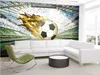 Football Field Fond 3D Mur peinture décorative Papier peint moderne pour salon