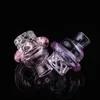 Wholesale Carb Cap stand Glass holder cyclone spin pink purple Hookahs for 25mm flat top quartz banger dab Terp Pearls bong