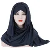 10 pz/lotto Misto Solido Pianura Hijab Sciarpa Cap Donne Testa Indossare Cappello di Colore Solido Pieno Coverag Sciarpe Musulmane Islamiche