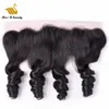 13 * 4 Chiusura frontale in pizzo Dritto BodyWave LooseWave Ricci Onda profonda Capelli umani vergini Trasparente LaceFrontal