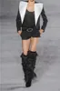Designer-e fashion tassel boots women's tassel thin heel knee suede boots
