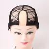 Upart Lace Wig Cap Dome Style Mesh Adustable Pruiken Caps voor het maken van pruiken en kammen Zwart Beige Flexiable Free Size