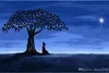 Sztuka nowoczesna domowa dekoracja ścienna malarstwo ścienne zdjęcia sztuki na płótnie wydruki Buddy Buddyjskie Meditation Tree Moon Artwork1331988