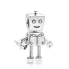 2019 nowy 100% 925 Sterling Silver Pandora Walentynki Rob Bot Club Dice musujące strzałka urok Kochany Heart Clip Wisiorek Bransoletka Prezent