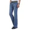 Pantaloni casual da uomo elasticizzati skinny a vita media a zampa di jeans Pantaloni con taglio a stivale maschio Streetwear Primavera 2020 Nuova vendita