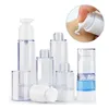 15ml 30ml 50ml 80ml 100ml 120ml Airless Pump Bottle Vacuum Press Lotion Spray Pump Containers Refillable Portable Travel Bottles