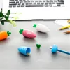 Cute Cartoon Creative Carrot Molding Plastic Two Holes Pencil Sharpener For Kids Novelty Item School Supplies Stationery