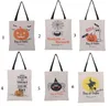 Hot Halloween Väskor Party Supplies Canvas Candy Bags Drawstring Storage Gift Bag Canvas Santa Sack Stuff Sacks Tote Bags Festival Decoration