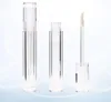 100 pièces vides 7.8ML Tubes de brillant à lèvres ronds Tubes de brillant à lèvres transparents avec baguette Tubes de brillant à lèvres vides clair LX1978