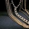 2020 أحدث الذهب اللون رائعة كريستال الكتف قلادة للنساء عرائز كريستال اليدوية الأزياء والمجوهرات اكسسوارات
