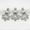 Silver Creative Frog Pearl Cage Pendant för DIY Essential Oljediffusor Halsband Göra Charms Parfym Arom Smycken