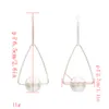 Tendance de la mode simple personnalité exagérée vent triangle boucles d'oreilles avec dames alliage perle earrin pendentif boucles d'oreilles pendentif bijoux cadeau