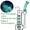 9,8 polegadas Único de vidro heady hookah Dab Rigs RECYLER TYPE com bacia de articulação de 14 mm