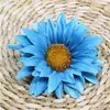 Fake Sunflower Head Dia. 4.53" Simulation Autumn Chrysanthemum for DIY Bridal Bouquet Wrist Flower Background Decorations