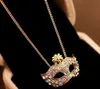 Mode-Anhänger Aussage Diamant Blume Halskette Maske Schlüsselbein Kurze Pullover Kette Mode Charme Frauen Weihnachtsgeschenk DHL