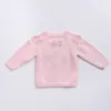 Autumn Baby Girls Princess Cardigan 2019 New Rainbow Color Pompon Knit Hollow Out Kids Long Sleeve Sweater Children All-match Outwear Y2571