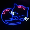 Blue Cat Sign LED Neon Lights Slaapkamer KTV Wanddecoratie Openbare plaatsen 12 V Super Bright