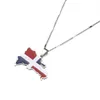 Stainless Steel Enamel The Dominican Republic Map Pendant Necklace Trendy Map of Dominican Jewelry232a