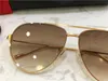 New fashion designer sunglasses 0196 pilot metal frame with leather retro avantgarde simple pop style top quality whole eyewe6063101